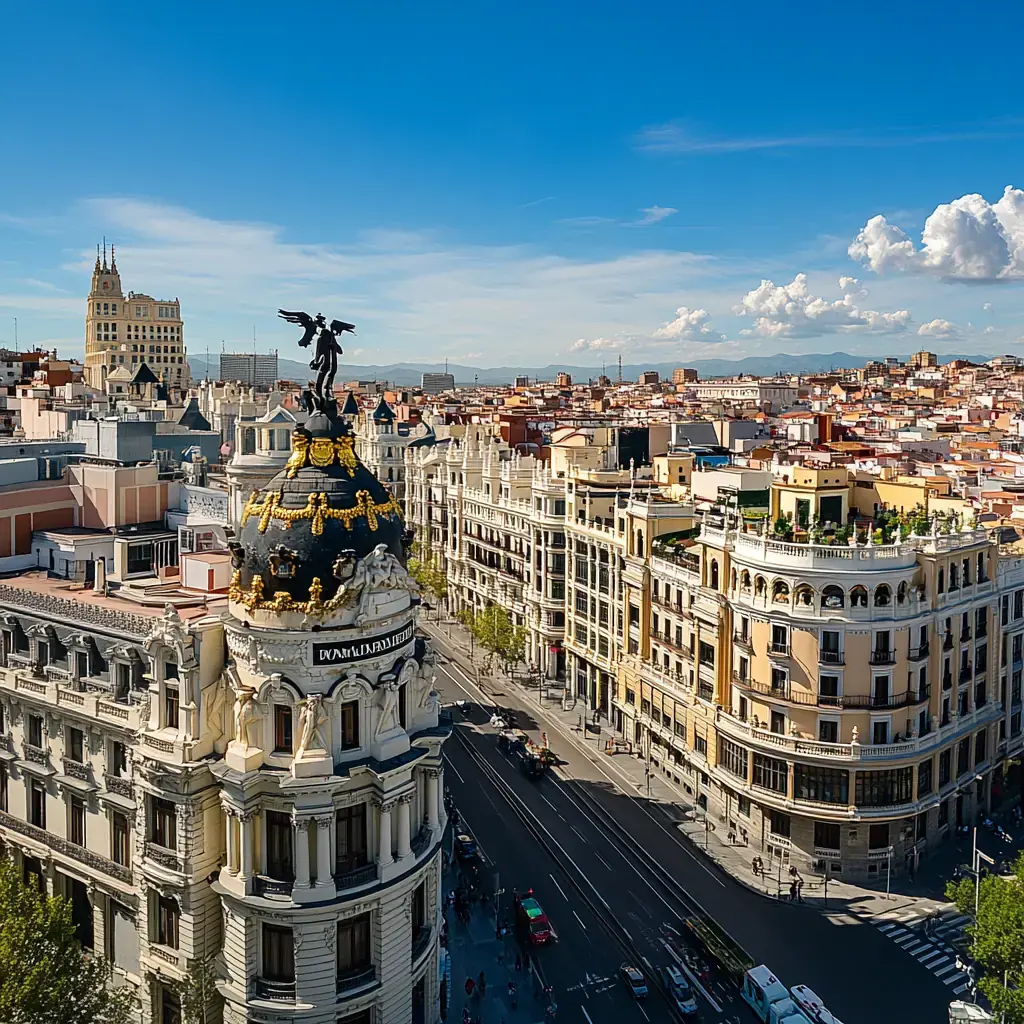 Plaza Mayor de Madrid con arquitectura histórica